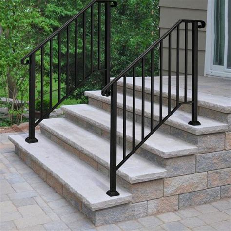 bracket for old metal outdoor stair rail|4' one step handrail brackets.